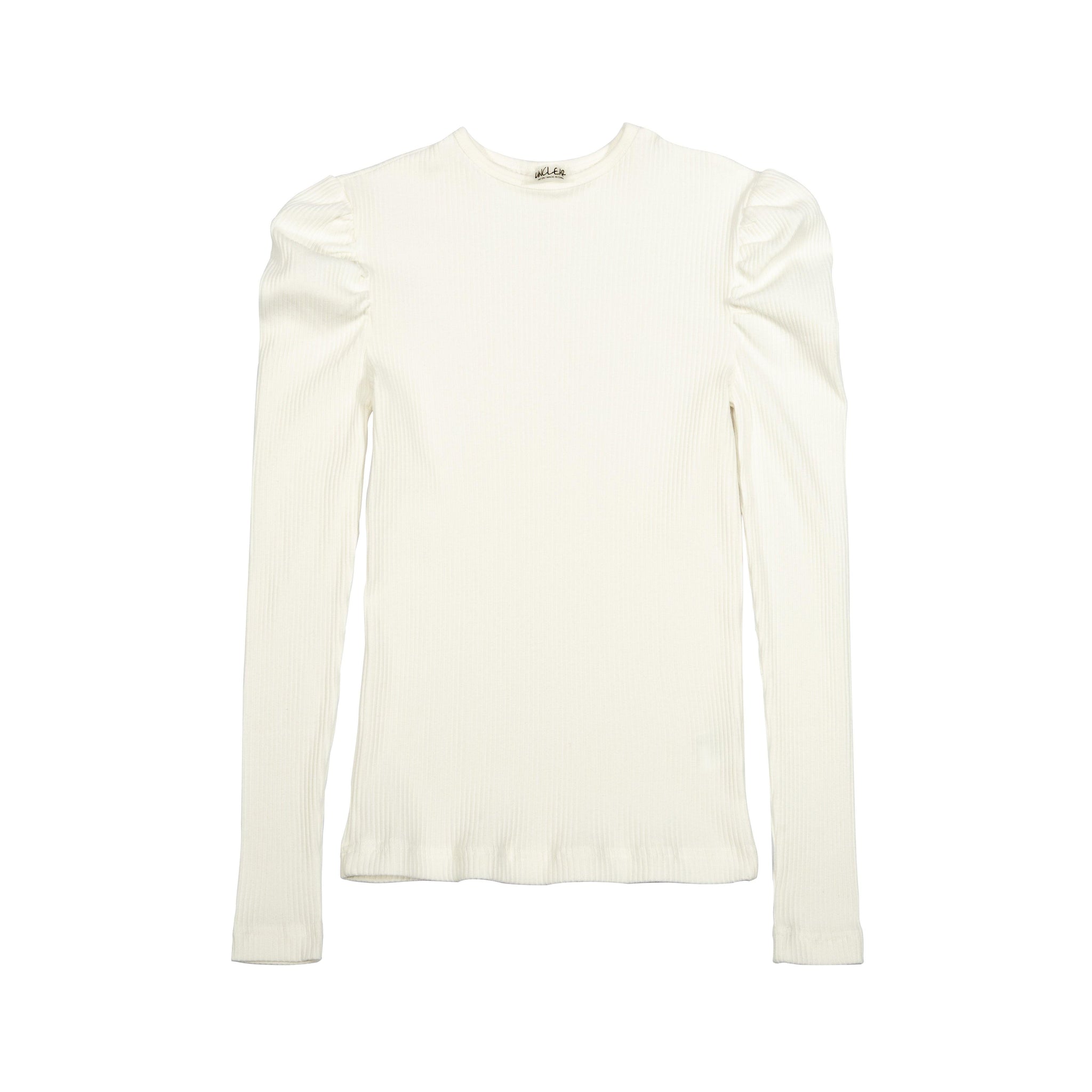 Unclear Puff Sleeve Rib Top - PinkOrchidFashion