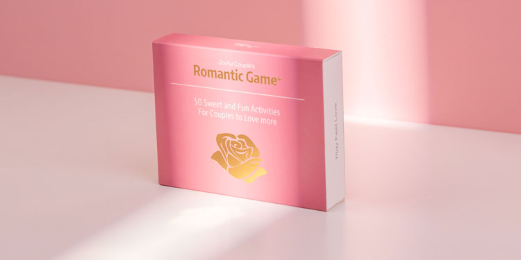 stylized photo of the joyful couple's romantic game, pink and white colors