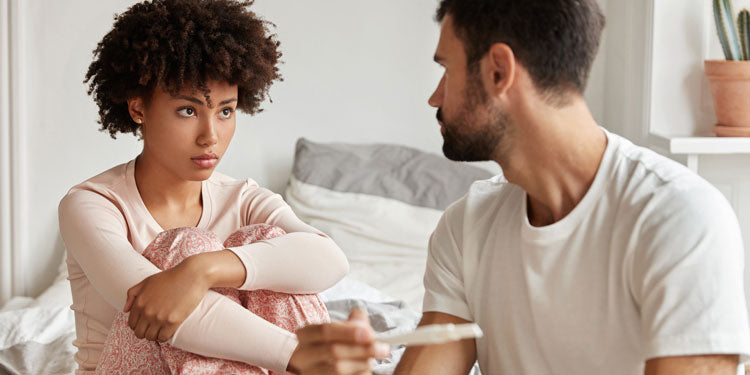 a young couple arguing