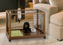 wicker dog crate