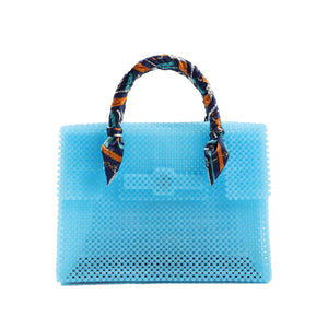 Priya Bag Blue with ivory macrame strap – Shop Bendita Locura