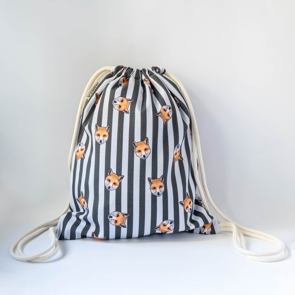 Fox drawstring backpack with lining