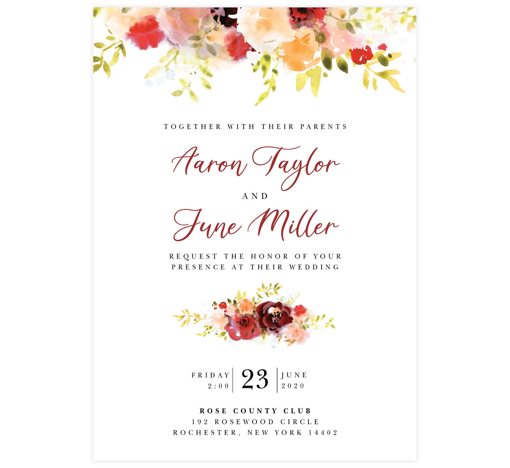 pink wedding invitation circle borders