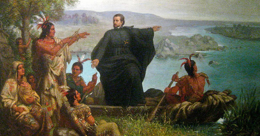 Father Marquette and the Amerindians