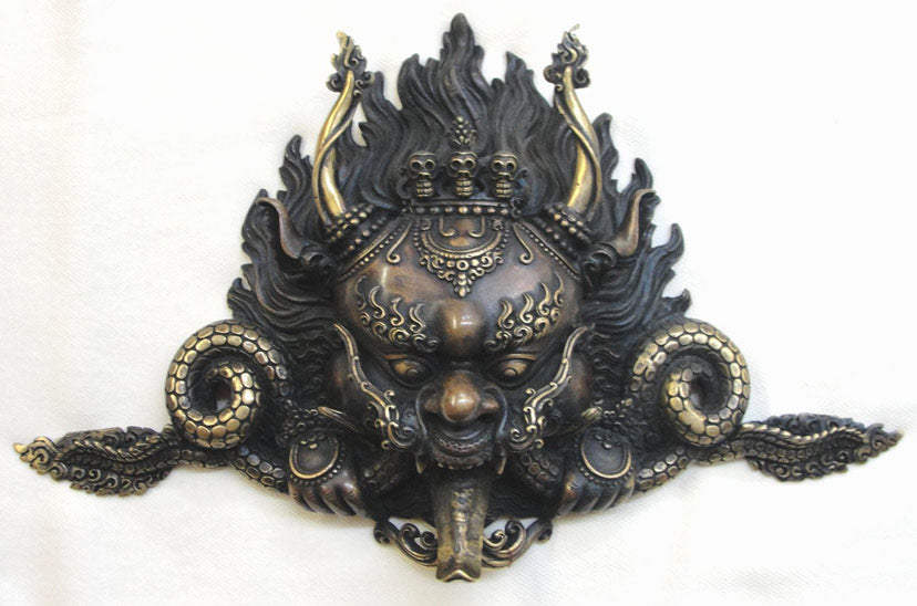 Large bronze Kirtimukha Dragon mask