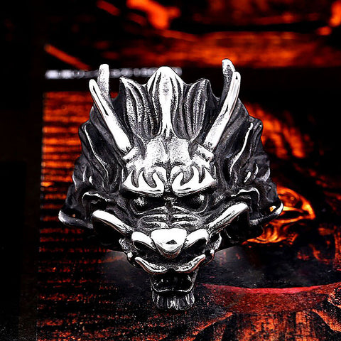 Chinese Dragon Head Ring | Dragon Vibe