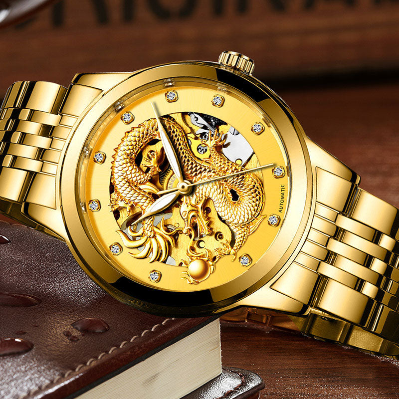 Golden Dragon Automatic Watch | Dragon Vibe