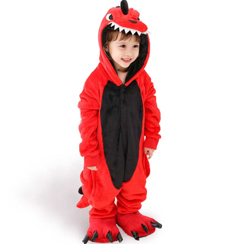 Kluisje vreemd Toevallig Red Dragon Onesie for Kids | Dragon Vibe