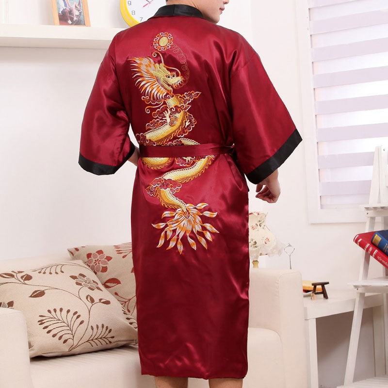 Reversible Dragon Kimono Robe Dragon Vibe 3589