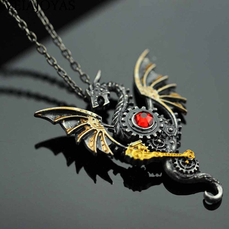 Steampunk Dragon Necklace | Dragon Vibe