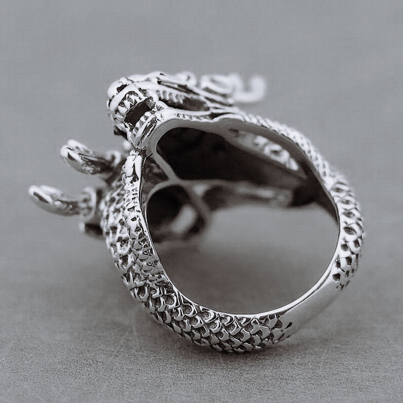 Twin Dragon Ring (Sterling Silver) | Dragon Vibe