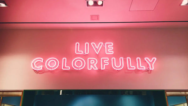 Close-up view of a neon sign showcasing its intricate design and workings