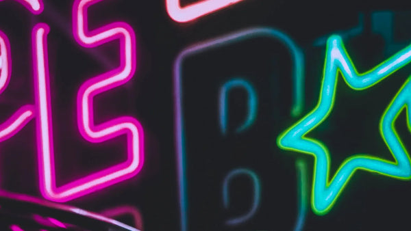 Step-by-step neon sign drawing tutorial