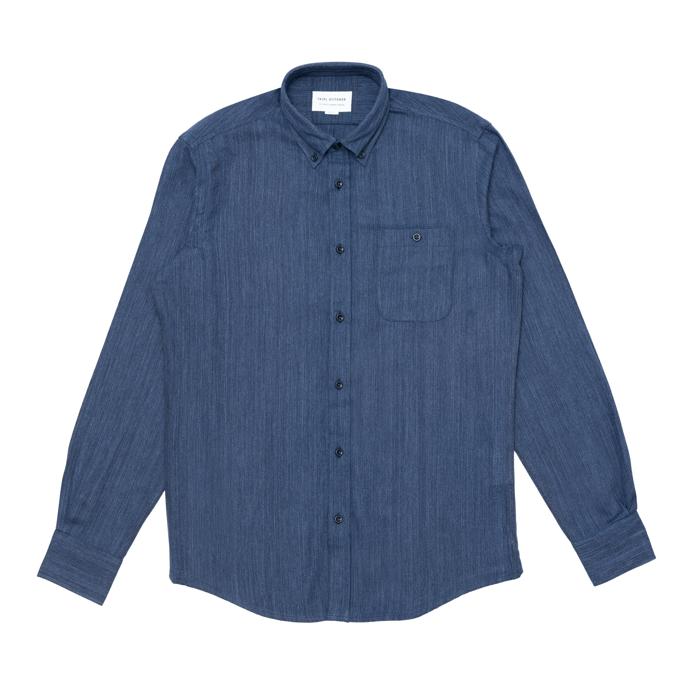 Button Down Shirt - Japanese Navy Slub