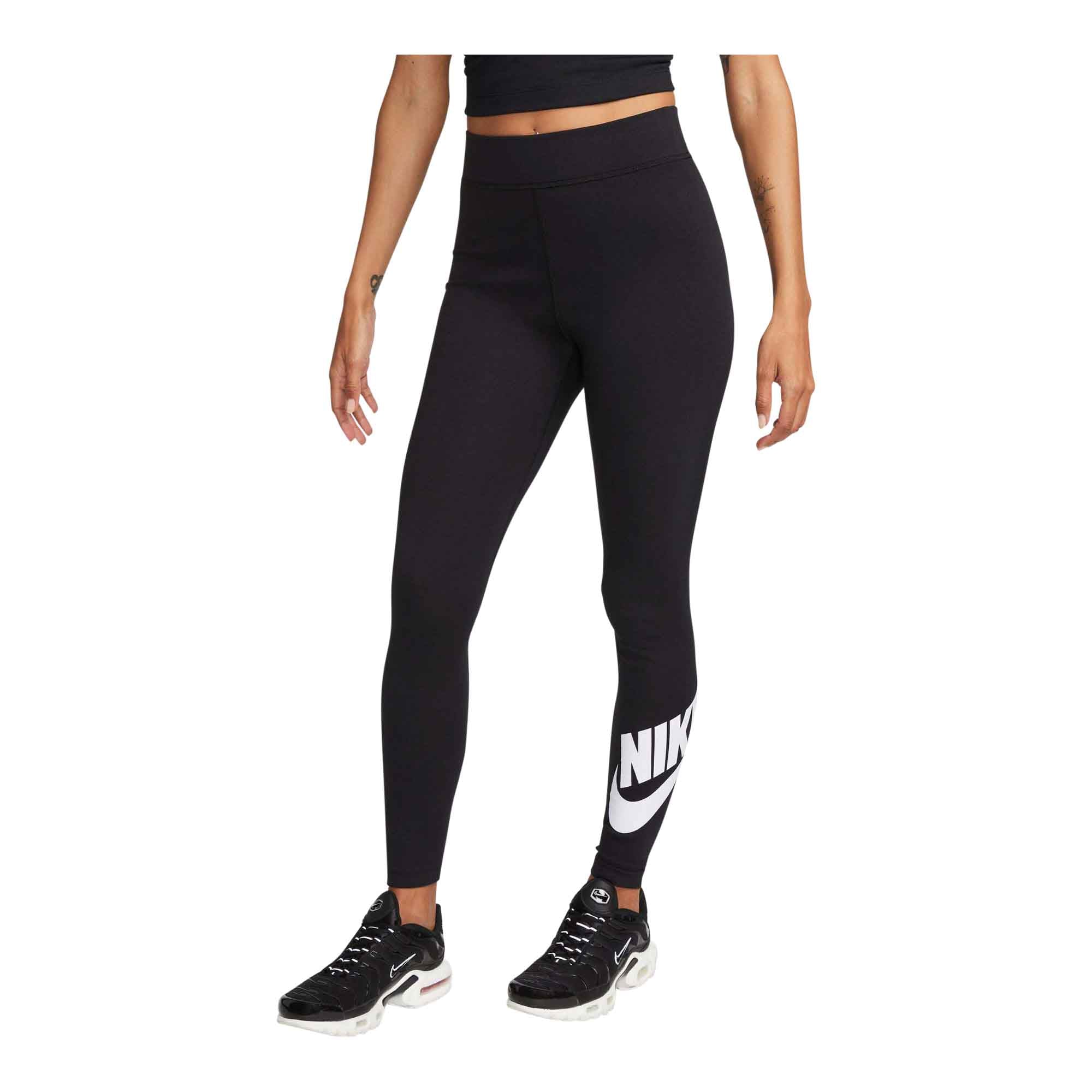 Nike Pro Women's Mid-Rise Mesh-Paneled Leggings.