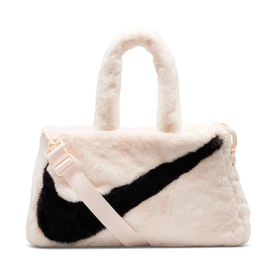  Nike Sportswear Faux Fur Tote Bag Purse (10L) (Black/Sail) :  Clothing, Shoes & Jewelry