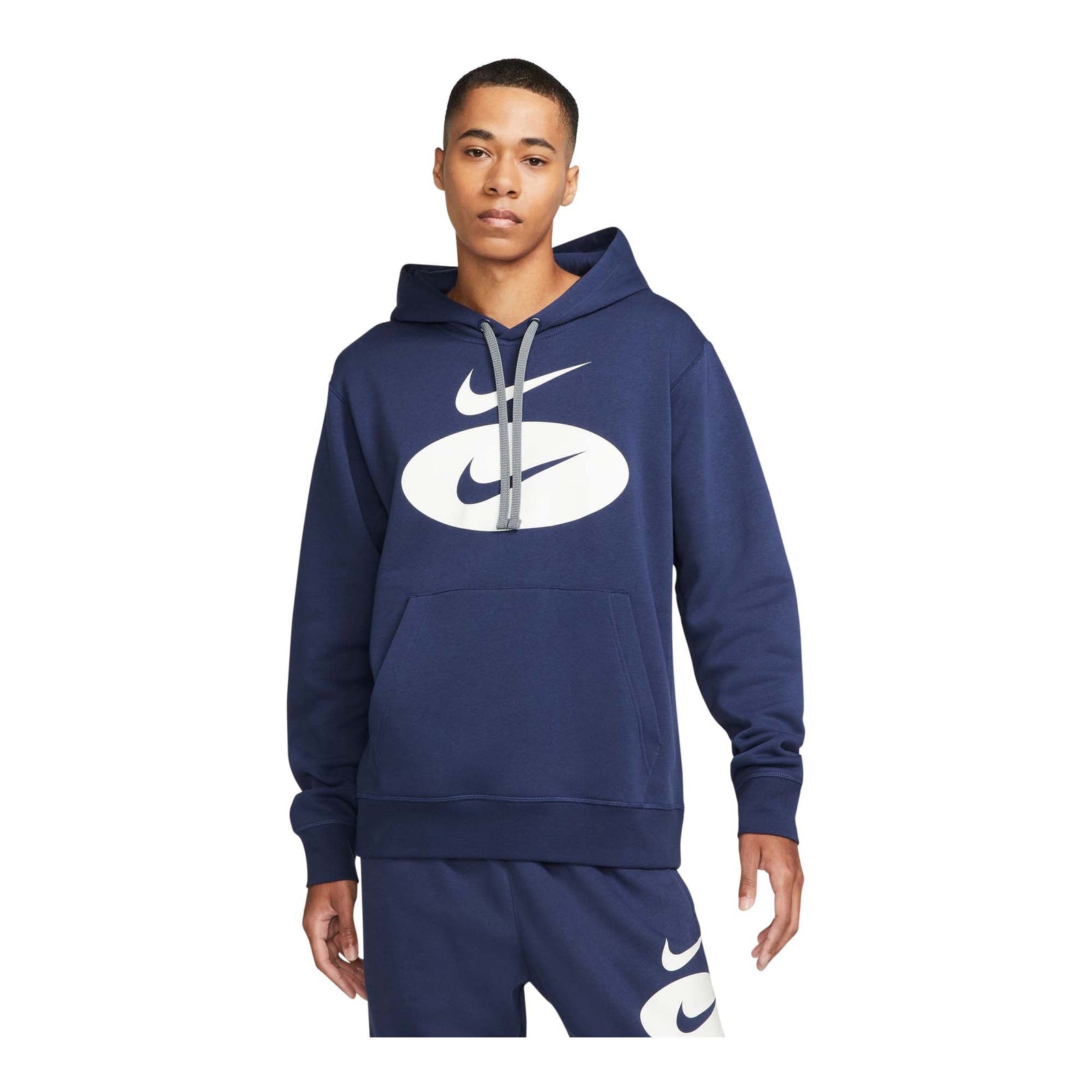 Nike Men's Cleveland Indians ¾ Flux Hoodie - Gray - S - S (Small)