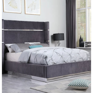 ASPEN VELVET PLATFORM QUEEN BED (4 COLORS) - Mattress Shack