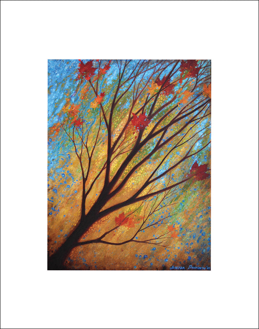 Foil Printed Fall Tree Art – Munchkins and Moms