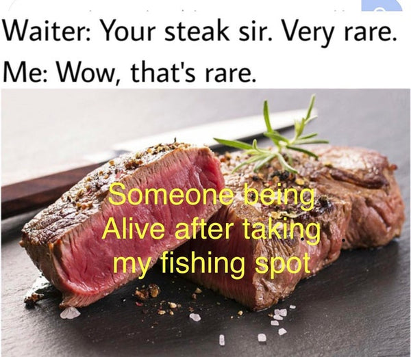 Steak fishing meme