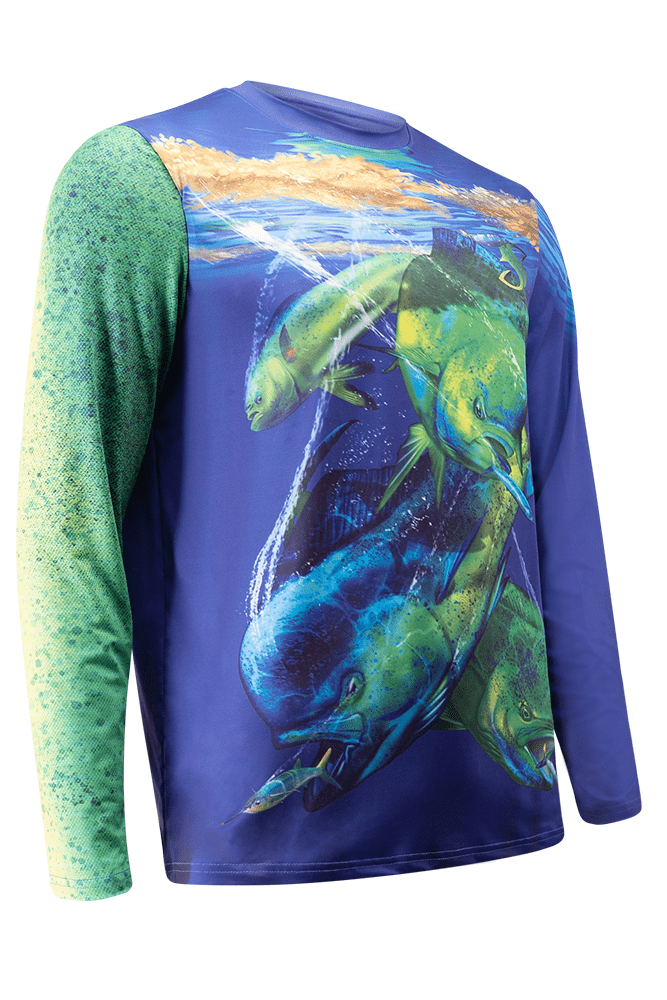 Peacock Bass Long Sleeve Performance Shirt - Old Salt Store