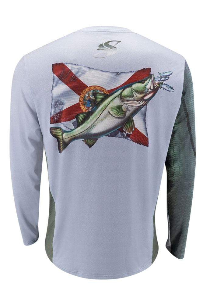 American Flag Stringer Long Sleeve Fishing Shirt