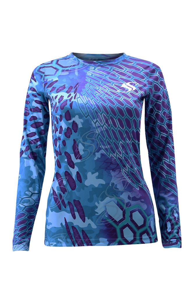 Women's Gaiam Warrior Seamless Scoop Long Sleeve T-Shirt in Aquifer Size XL