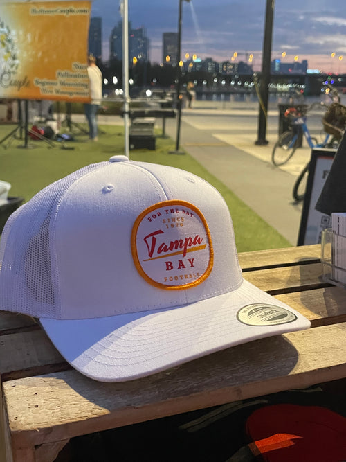 Tampa Bay Football Dryfit Hat Black 5 Panel with Creamsicle Rope