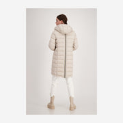 OUTDOOR QUILTED COAT WITH HOOD AND ZIPPER