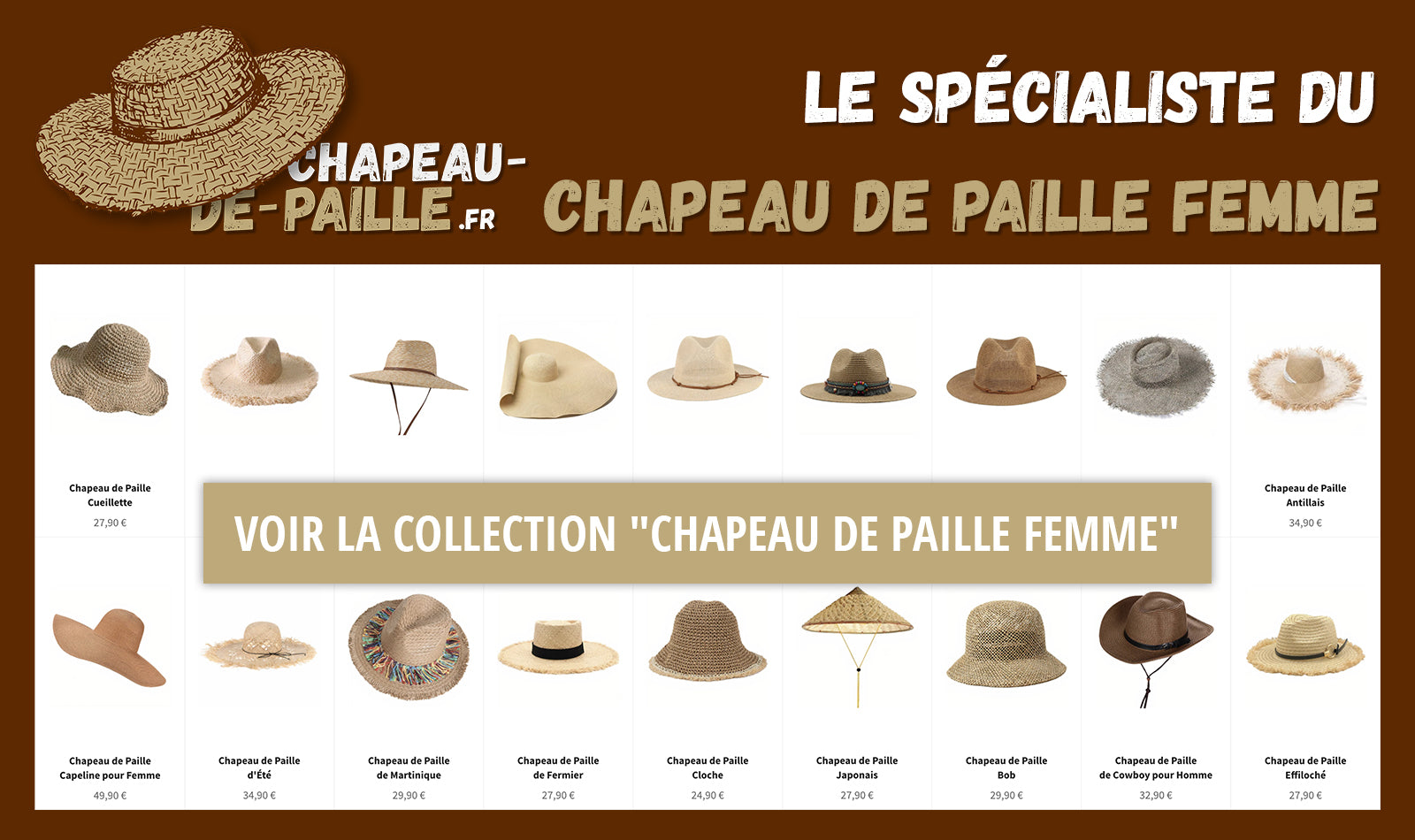 Collection Chapeau de Paille Femme