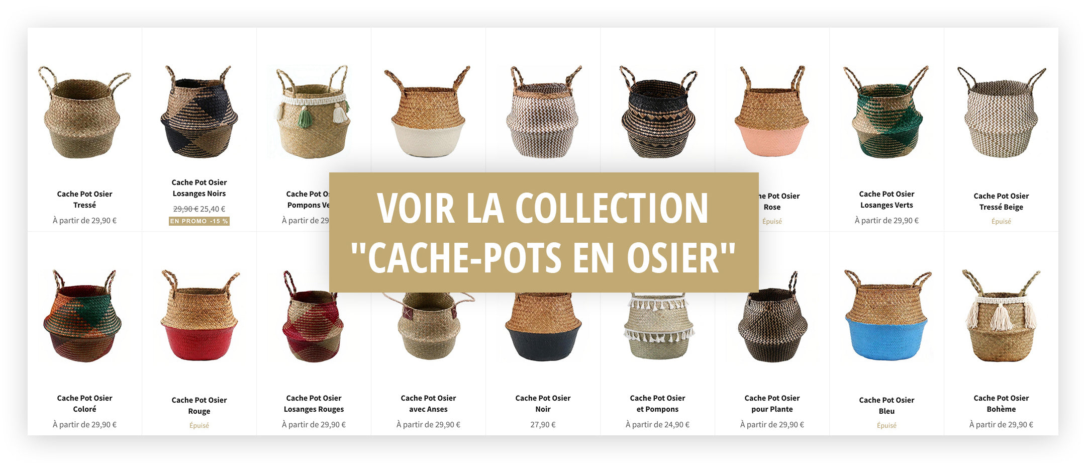 Collection Cache Pot Osier