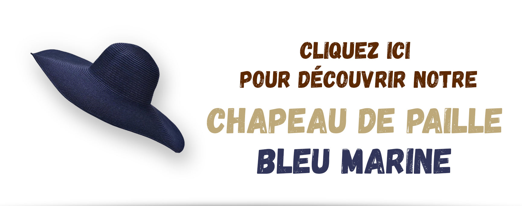 Idée 16 Chapeau de Paille Bleu Marine