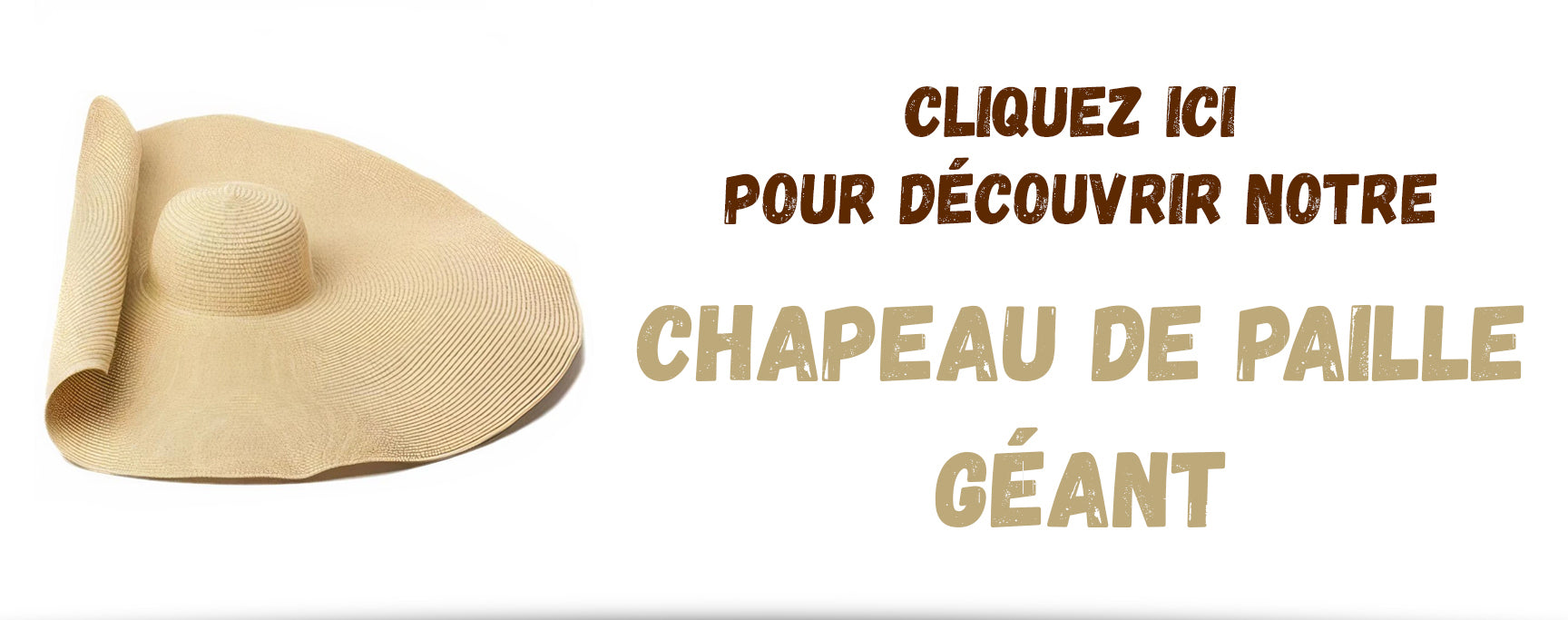 Idée 8 Chapeau de Paille Géant