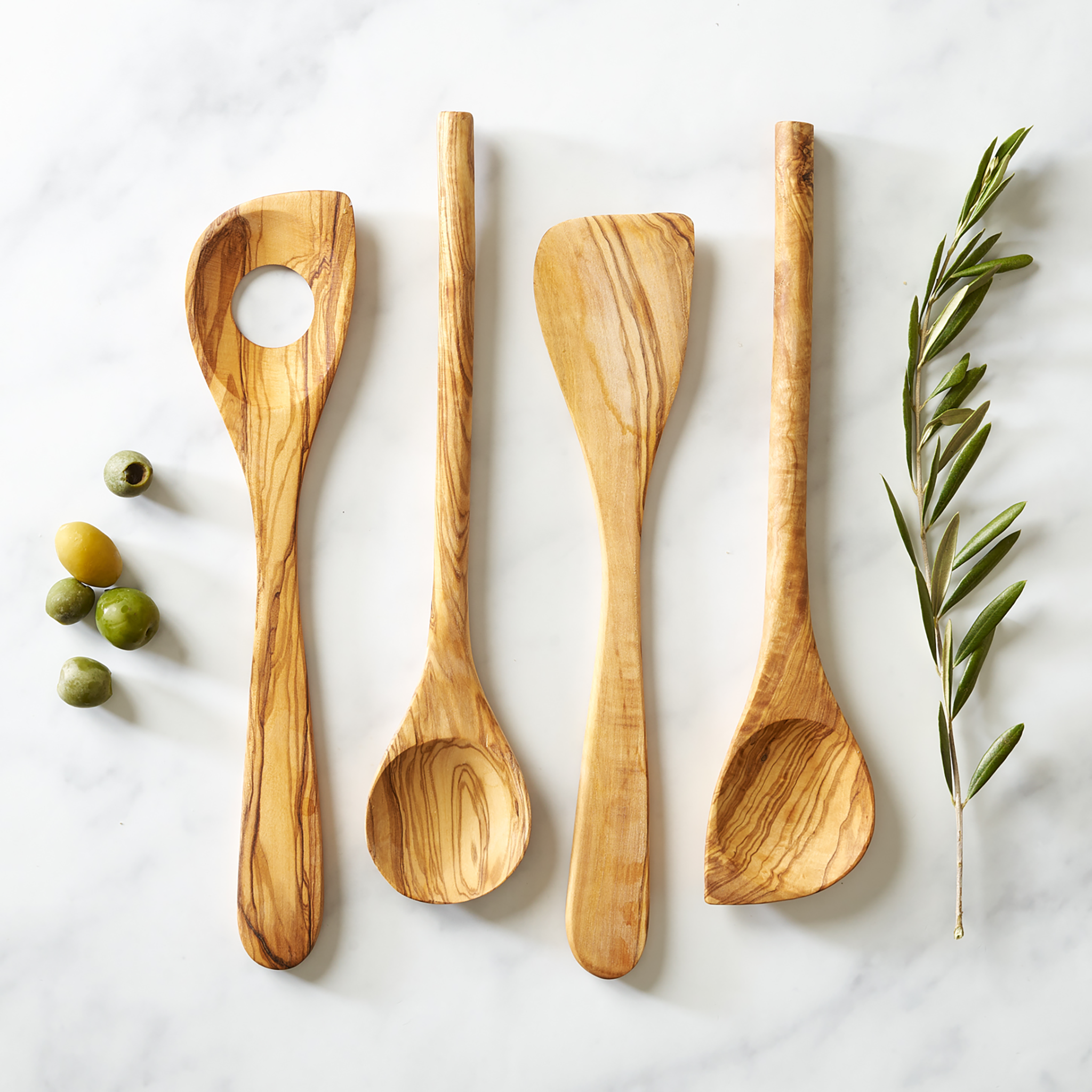 Personalized Kitchen Utensils Wooden Kitchen Utensils Set Olive