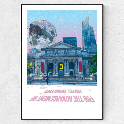New York Public Library Print by Sketchy Inc