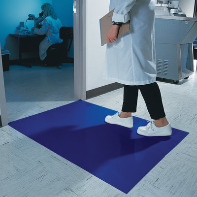 CleanTeam 100-93-264538B Contamination Control Mat, 26 x 45, Blue