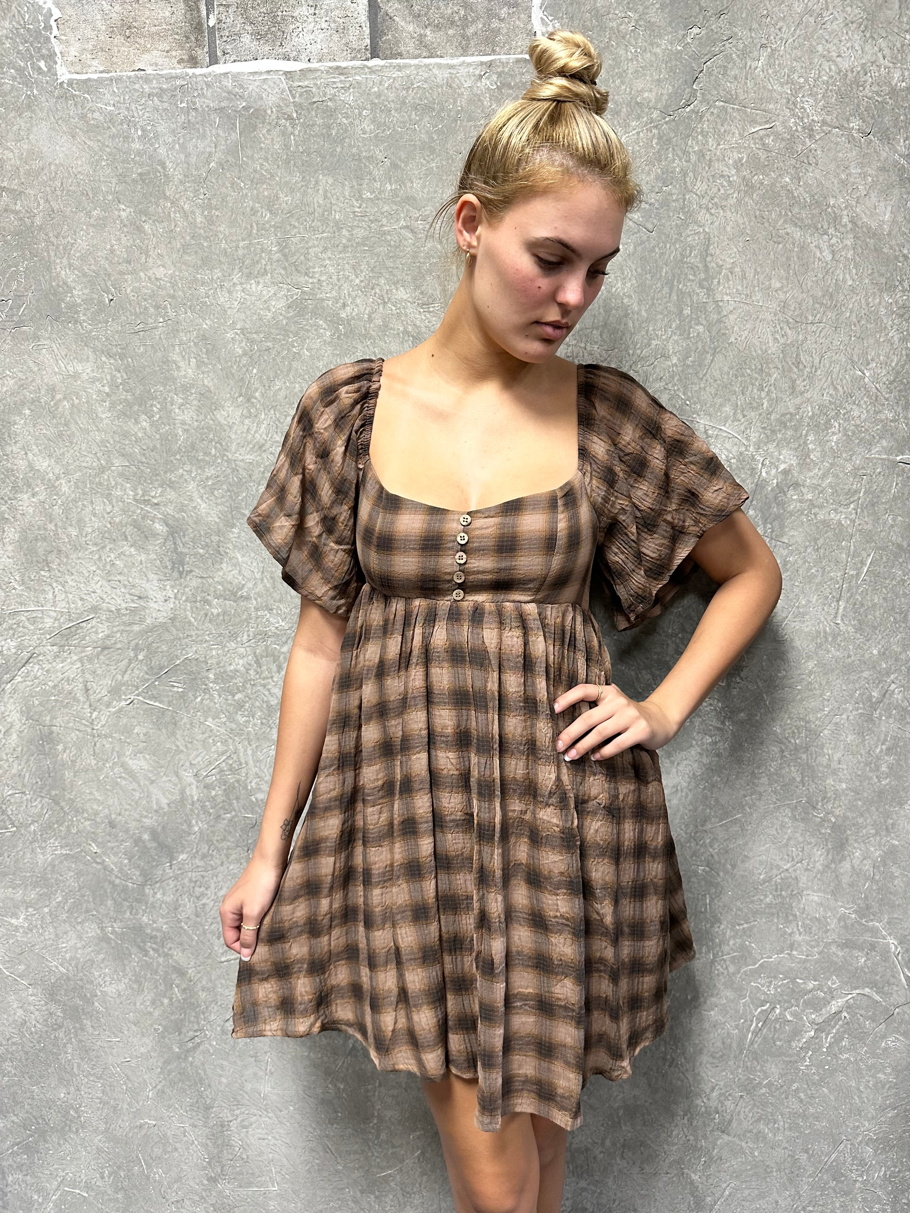 Deanna Plaid Mini Dress