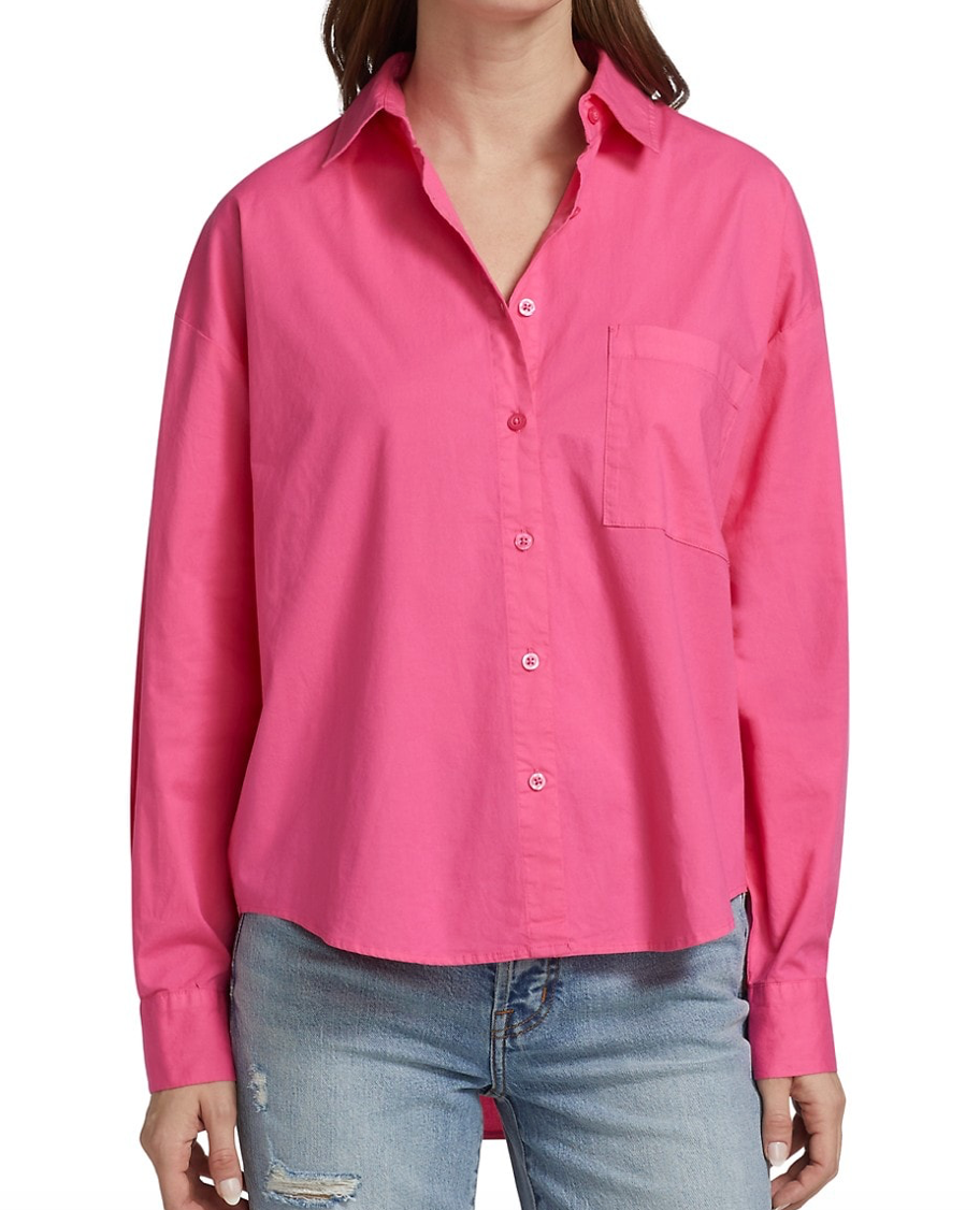 Pistola - Sloane Oversized Button Down Shirt - Bright Pink — Sign of ...