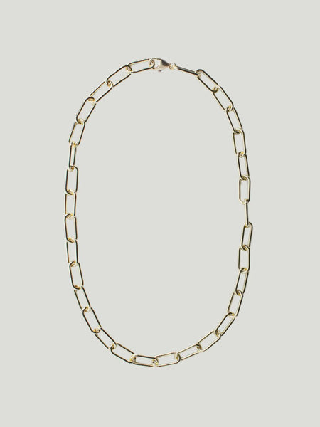 OUTOFOFFICE 18-inch Gold Modern Chain Necklace