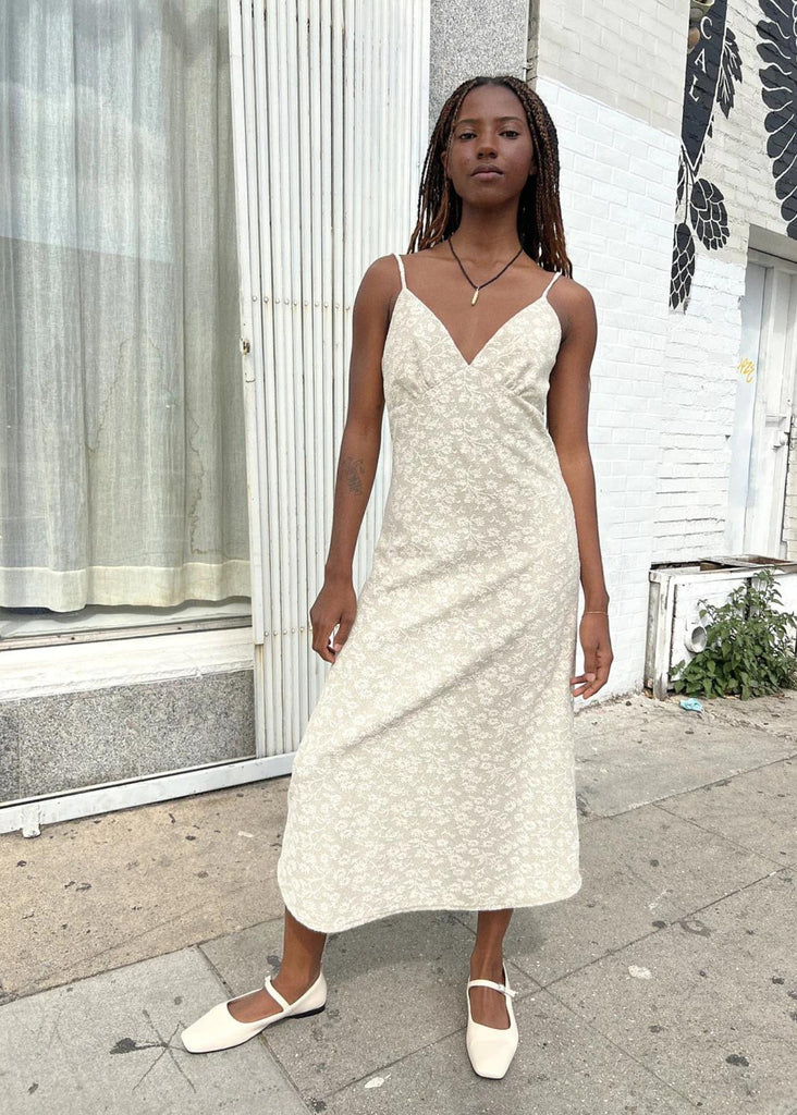 Model wearing Lisa Says Gah Christy Slip Dress