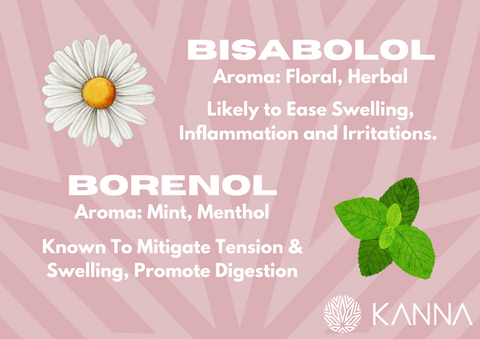 bisabolol and borenol terpenes