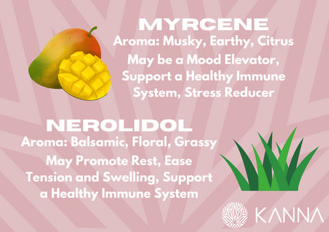 terpene information on myrcene and nerolidol