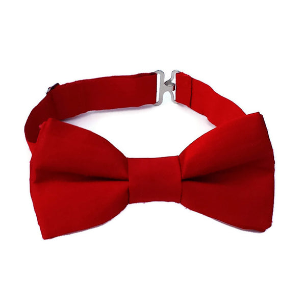 Red silk bow tie