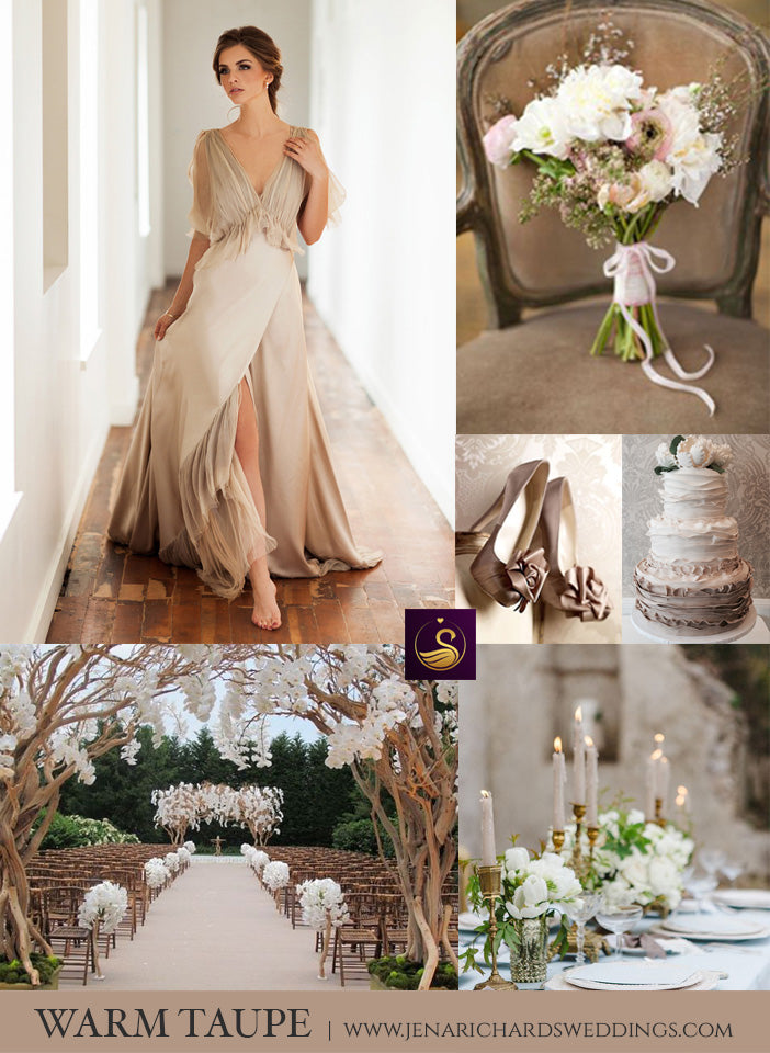 Warm Taupe wedding inspiration and ideas