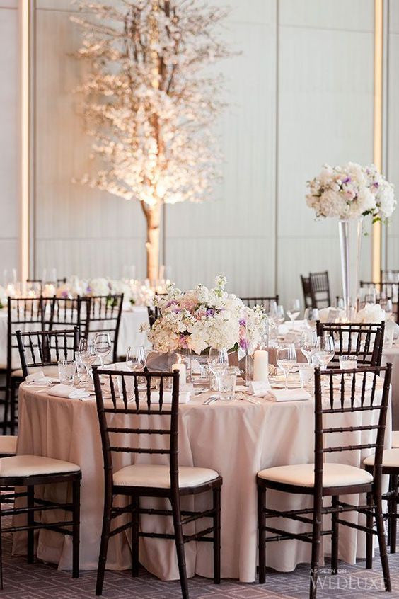 Soft blush table decor