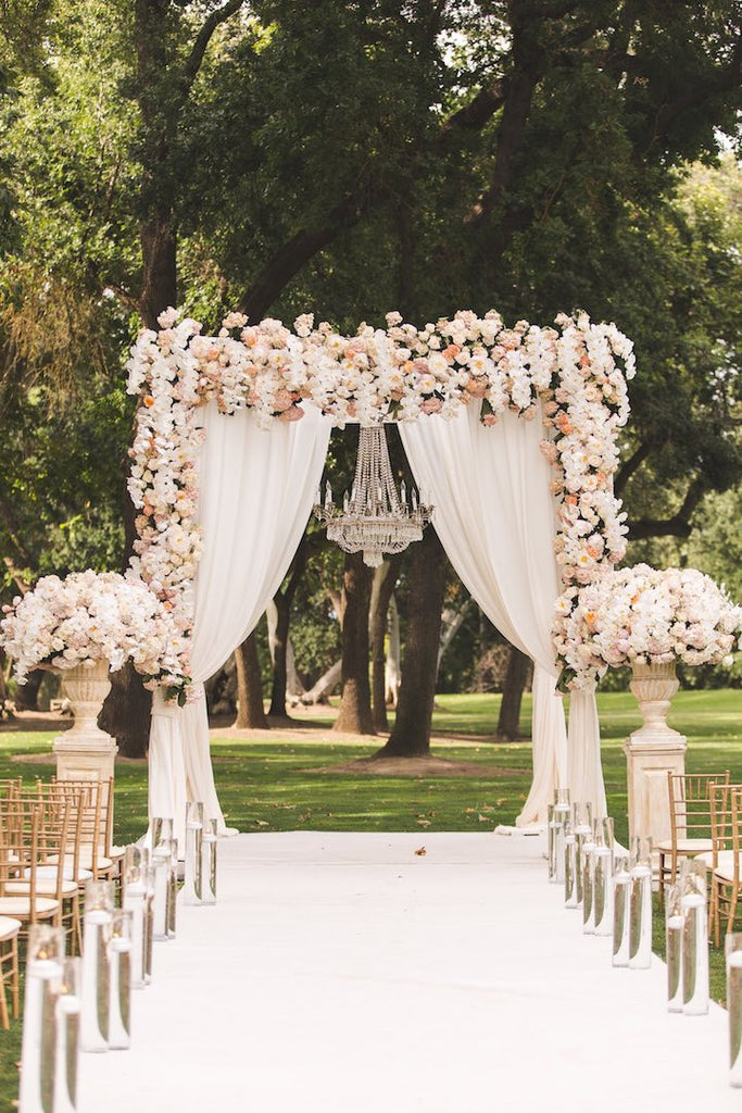 Floral wedding arbor