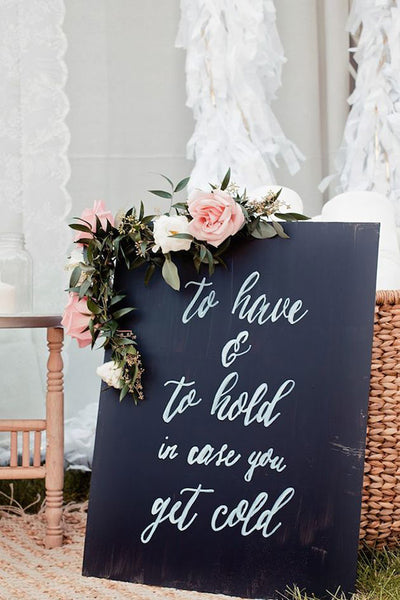 wedding sign for winter 