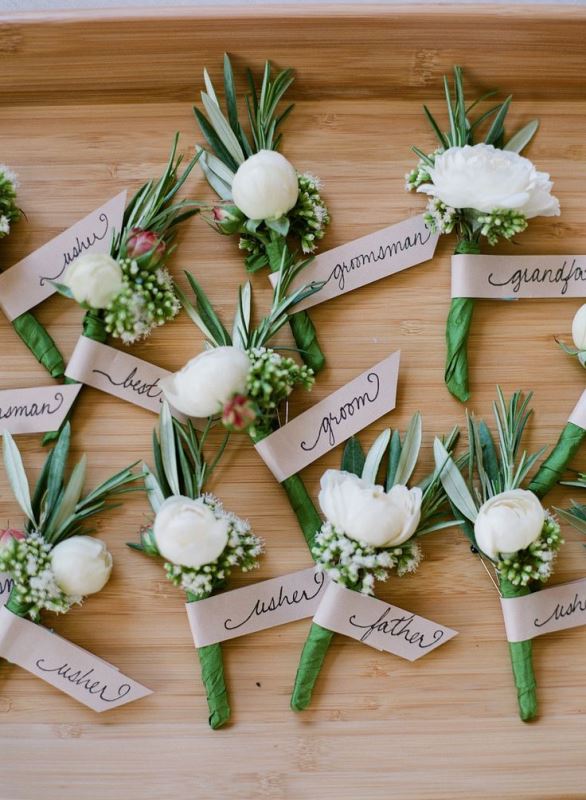 Green boutonnieres