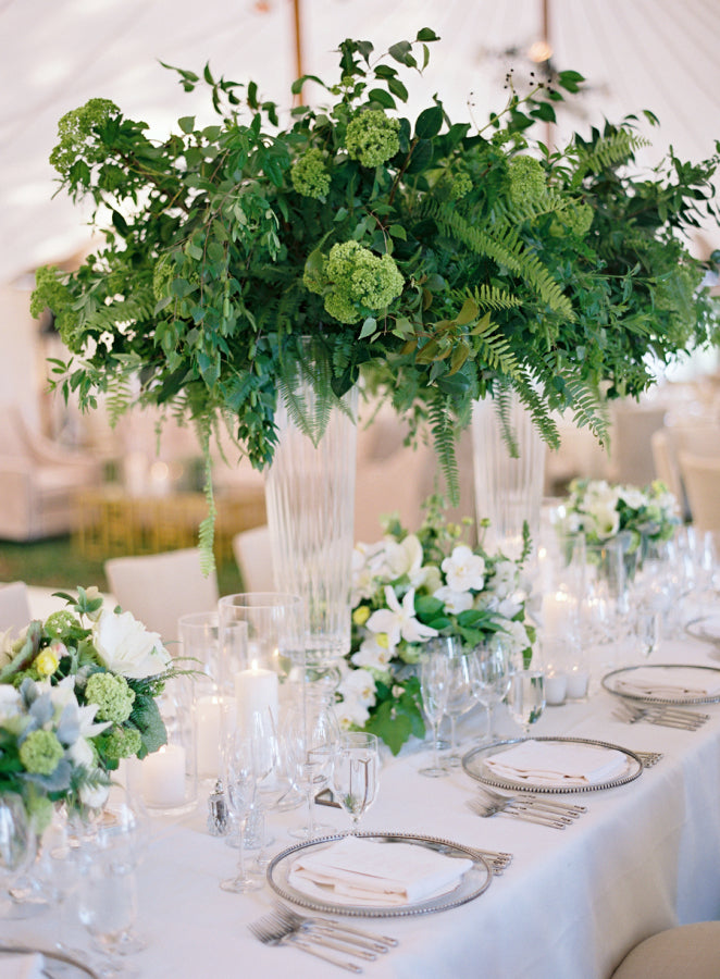 Table decor with greenery