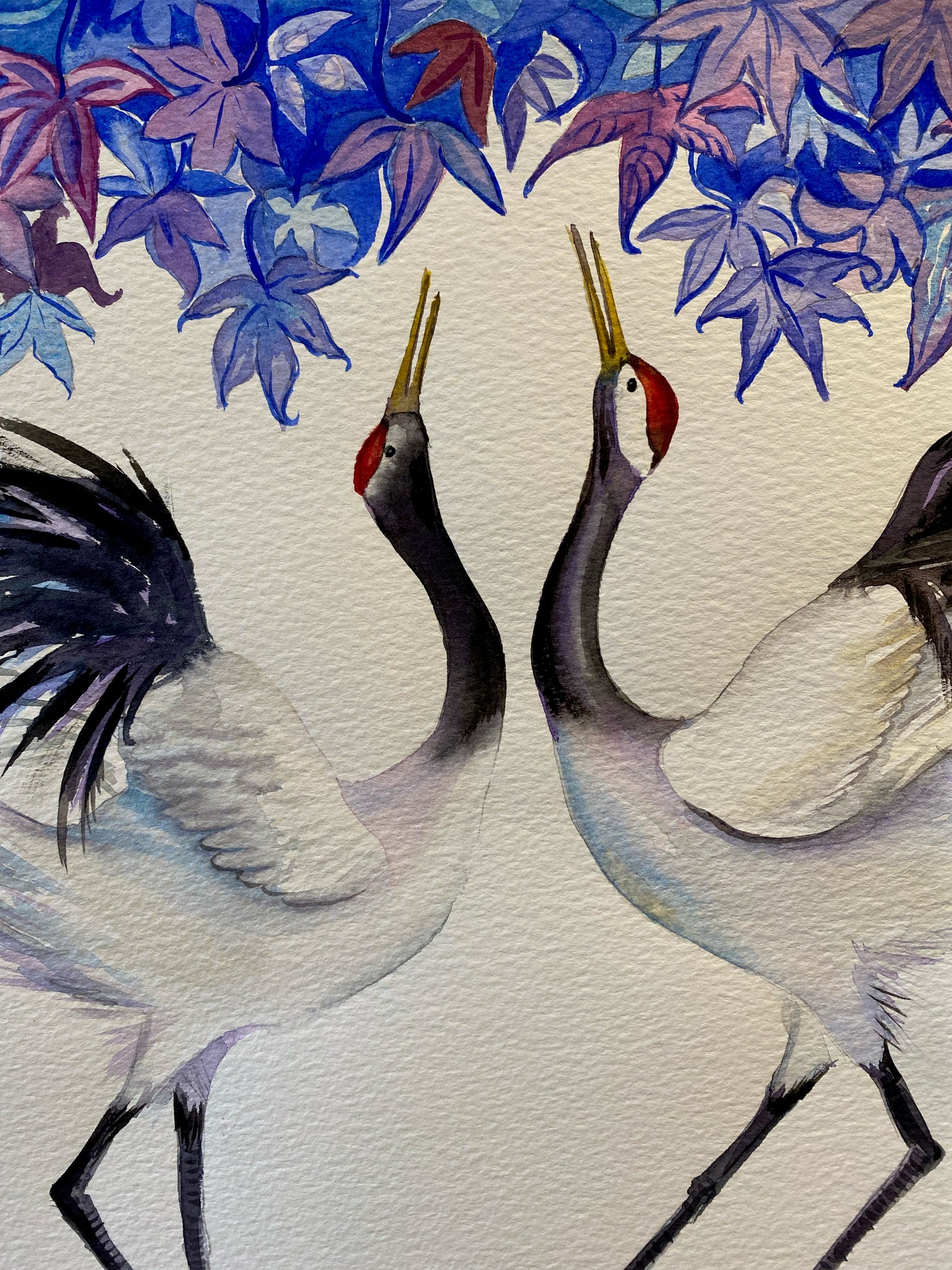 Dancing Cranes by Helen Trevisiol Duff